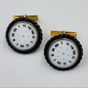 Vintage Michaud 1950’s Clock Face Cuff Links